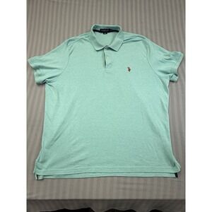 US Polo Assn Shirt Men's Size 3XL Big Luxury Feel Green Cotton Golf Club